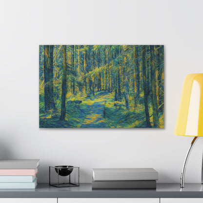 Canvas Art Print, Forest Path Painting, Nature Decor, Wall Art, Gift for Nature Lovers, Home Decor Inspiration - TRV