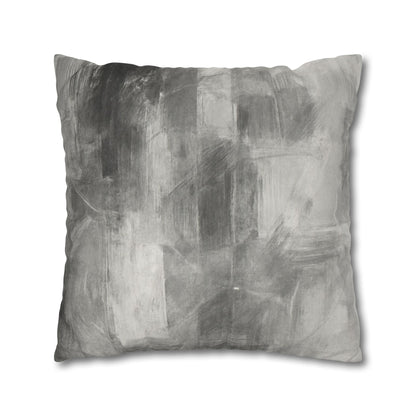 Watercolor Gray Decorative Pillowcase — Spun Polyester Square Throw Pillow Cover