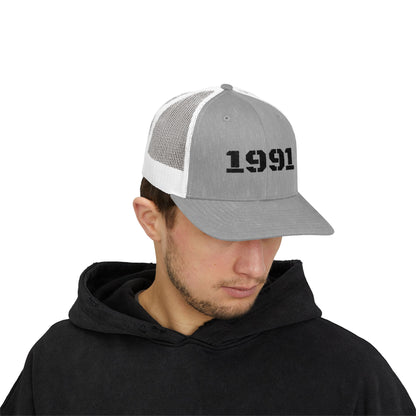 Vintage 1991 Snapback Trucker Cap, Retro Hat, Unisex Baseball Cap, Gift for Birth Year 1991, Casual Style Headwear - TRV