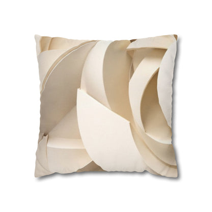 Beige Abstract Paper Swirl Pillowcase Spun Polyester Square Pillowcase
