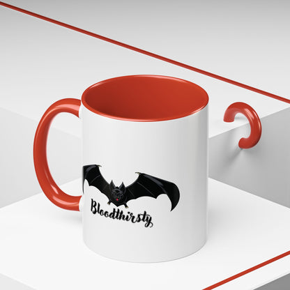 Bloodthirsty Bat Coffee Mug - Unique Halloween and Gothic Accents