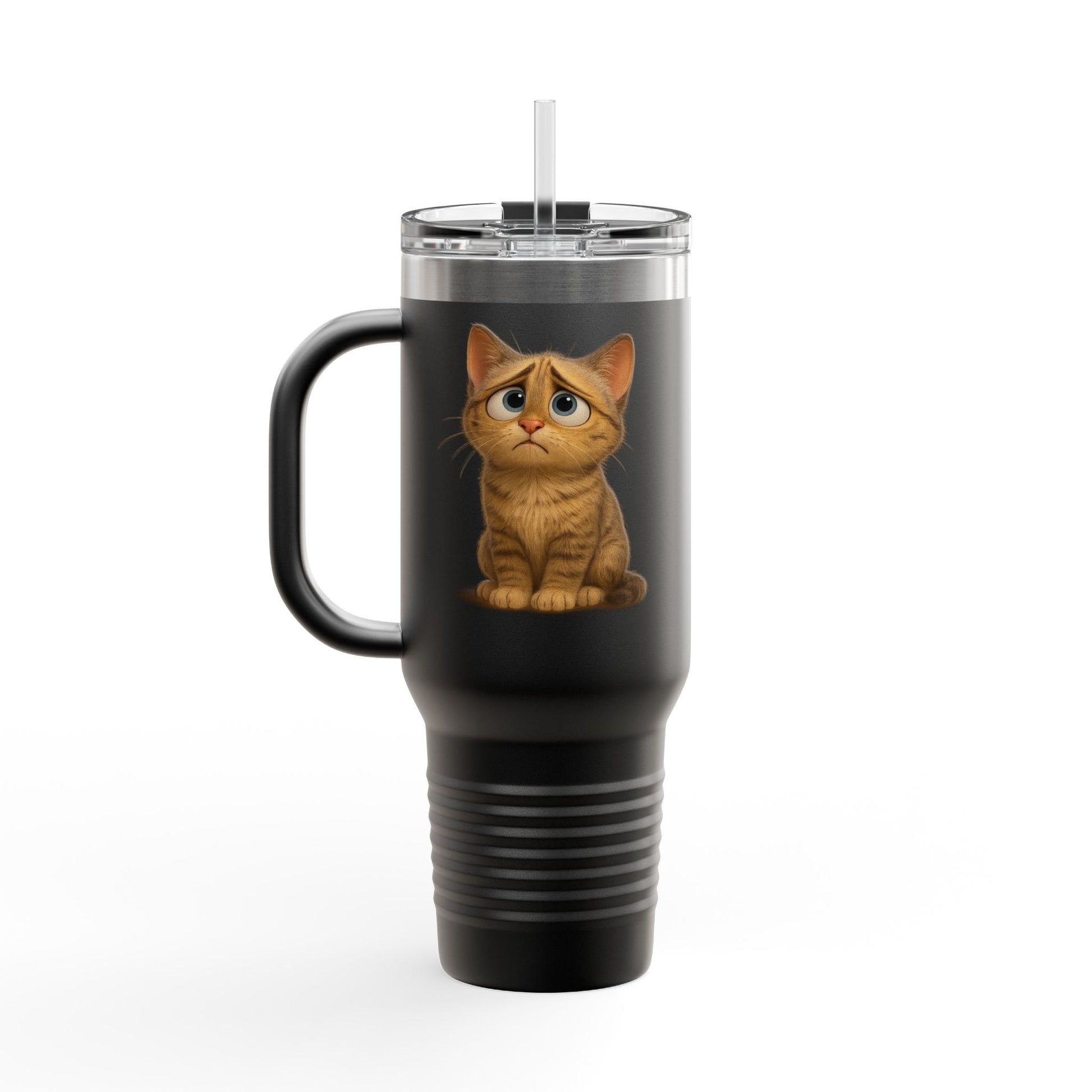 Cute Cat Insulated Travel Mug, 40oz - Perfect for Pet Lovers, Gifts for Cat Owners, Travel Accessories, Cute Drinkware, Animal Lovers - TRV