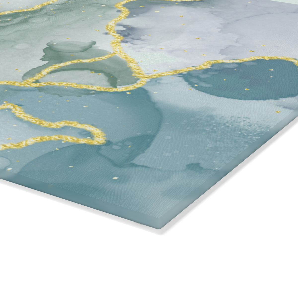 Pastel Marble Gold Vein Glass Cutting Board - view 9
