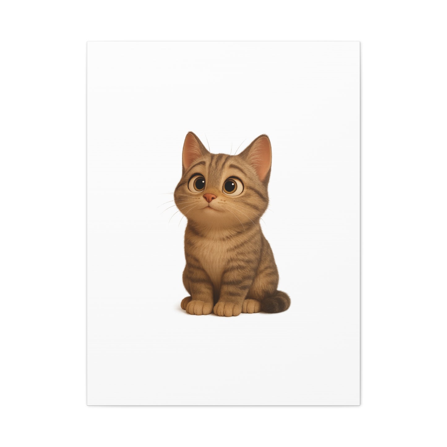 Adorable Cat Canvas Art, Cute Cat Wall Decor, Pet Lover Gift, Nursery Wall Art, Animal Print, Modern Home Decor - TRV