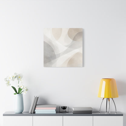 Neutral Abstract Organic Shapes Matte Canvas