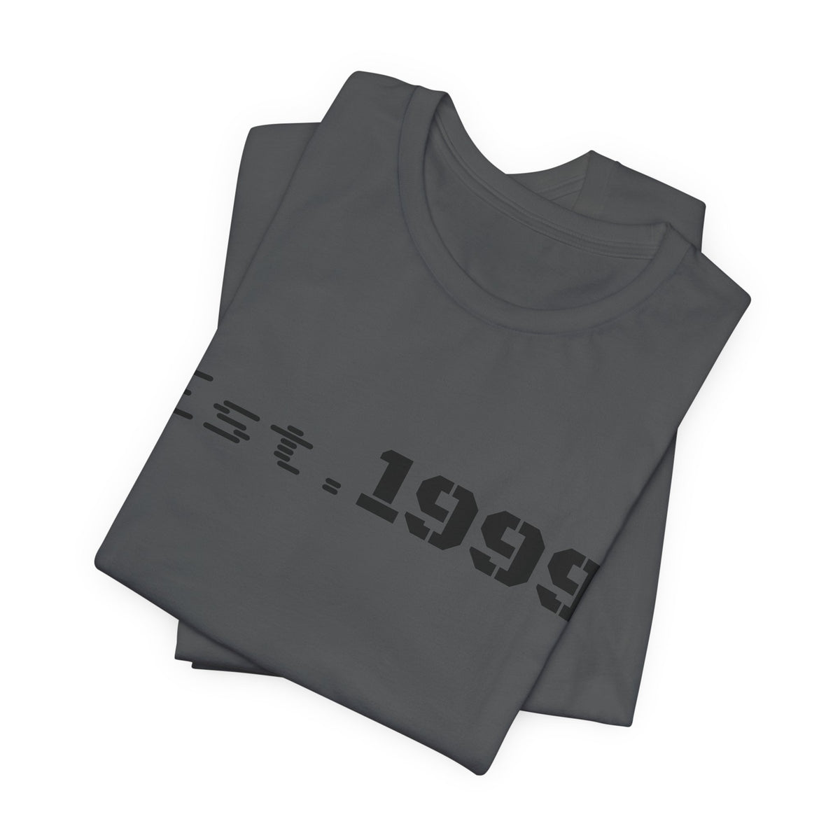 Vintage minimalist Est. 1999 T-shirt by Printify featuring clean design and classic birth year text on soft fabric.