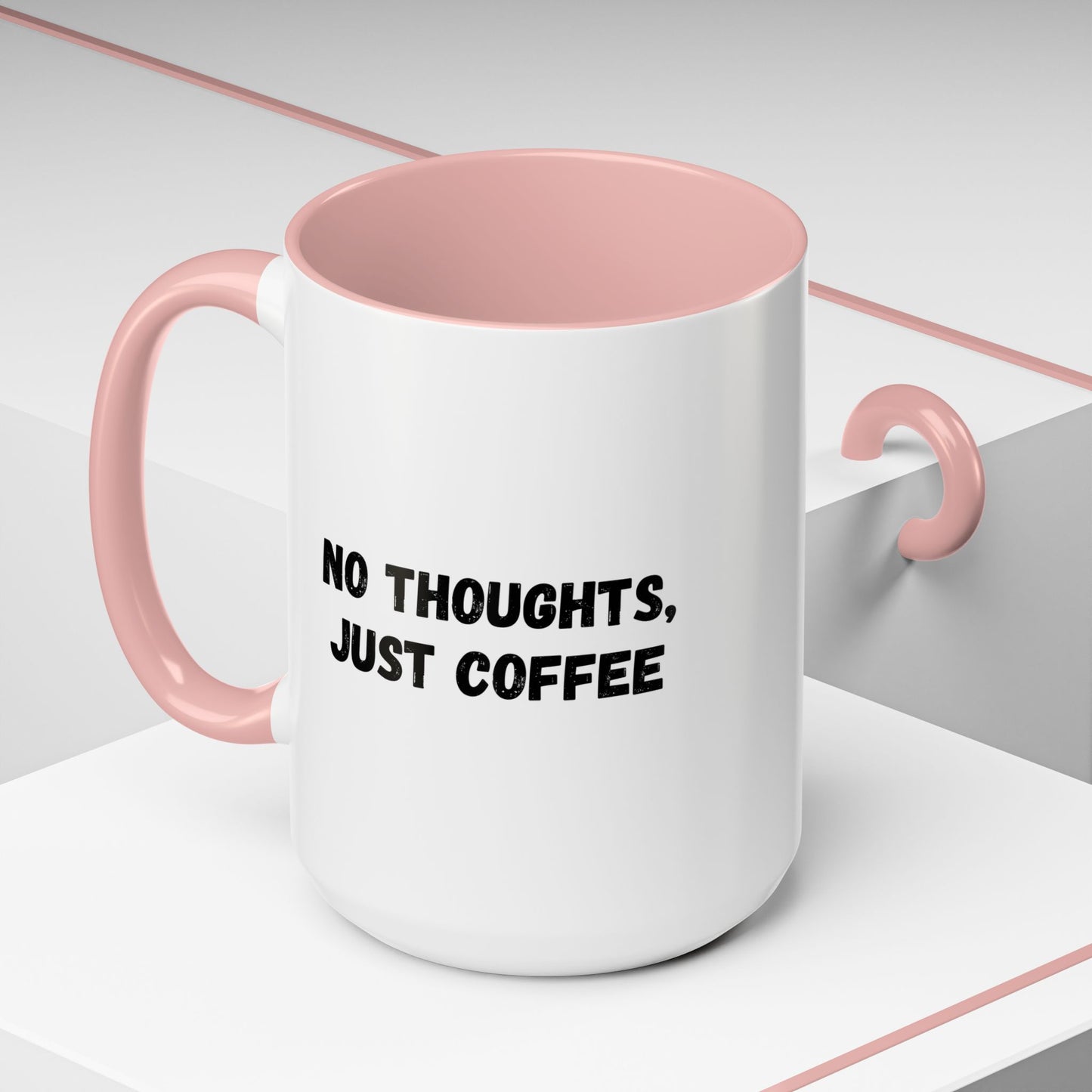 No Thoughts Just Coffee Mug - Fun Coffee Cup, Perfect for Coffee Lovers, Gift for Birthdays, Office Essentials, Unique Caffeine Lover's