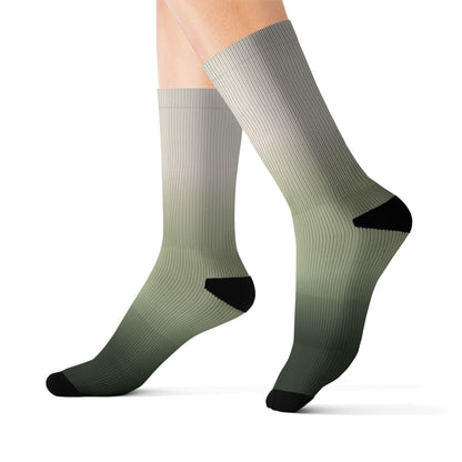 Green Ombre Gradient Socks | Sublimation Socks
