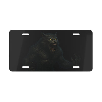 Werewolf Vanity Plate, Custom Car Accessories, Unique Wall Decor, Horror Enthusiast Gift, Personalized License Plate - product image