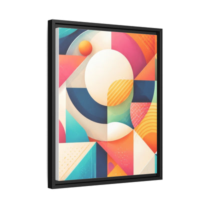 Colorful Geometric Abstract Art Matte Canvas Framed