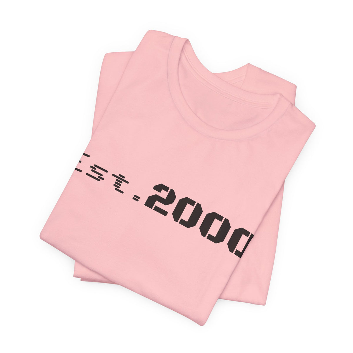 Retro pixel design T-shirt celebrating 2000 birth year, printed by Printify, featuring a vintage-inspired graphic on a casual tee.
