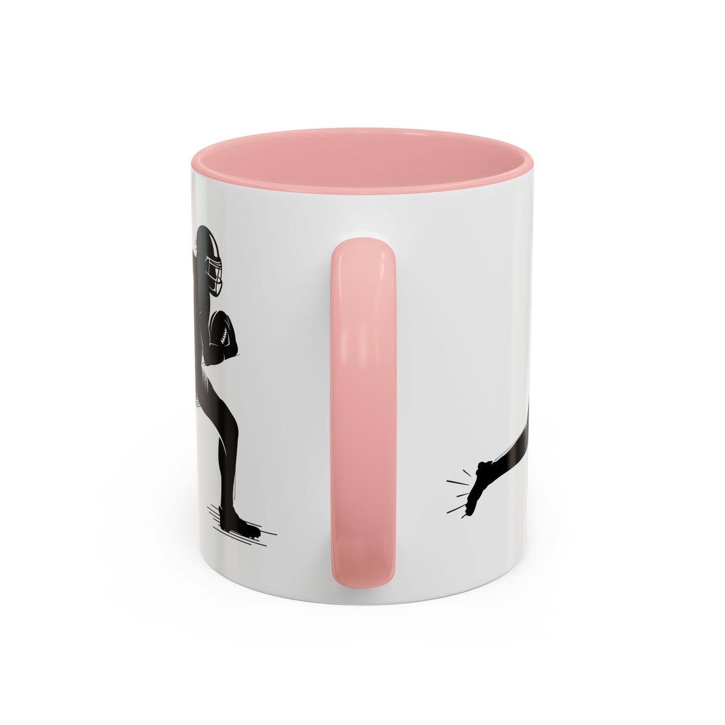 Football Player Themed Accent Coffee Mug, Sports Fan Gift, Unique Mug for Athletes, Coffee Lover, Game Day Essential - TRV