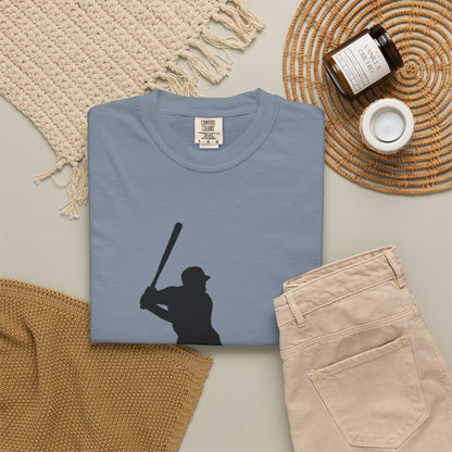 Unisex Baseball Silhouette Tee, Casual Wear, Sports Fan Apparel, Gift for Athletes, Summer Outing Outfit, Soft Cotton Shirt