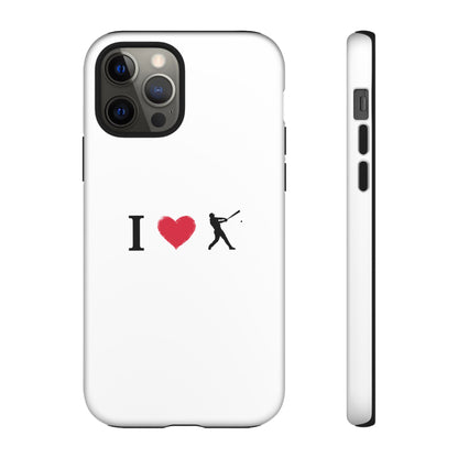 Baseball Love Phone Case, Tough Cases for Sports Lovers, i Heart Baseball Protection, Gift for Players, Cute Sports Case - TRV