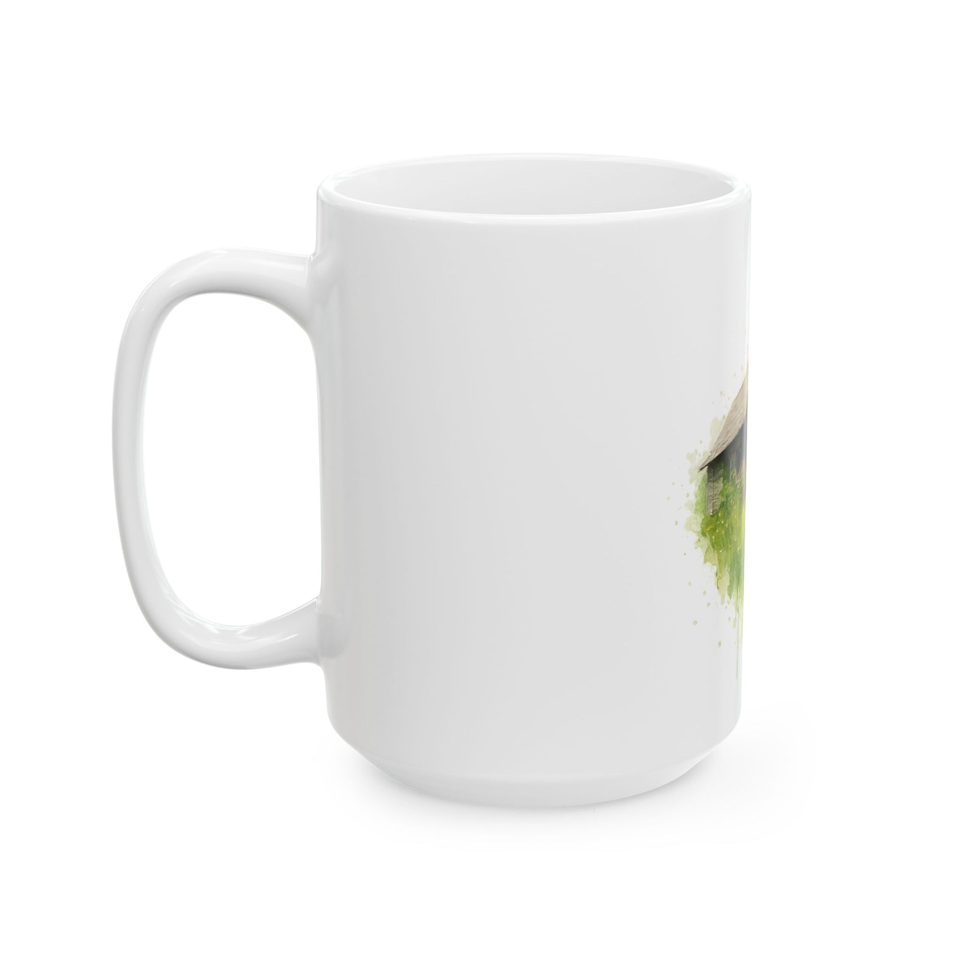 Rustic Cabin Ceramic Mug - Cozy Coffee Cup for Nature Lovers, Gift for Home, Farmhouse Decor, Tea Time, Camping Enthusiasts - TRV