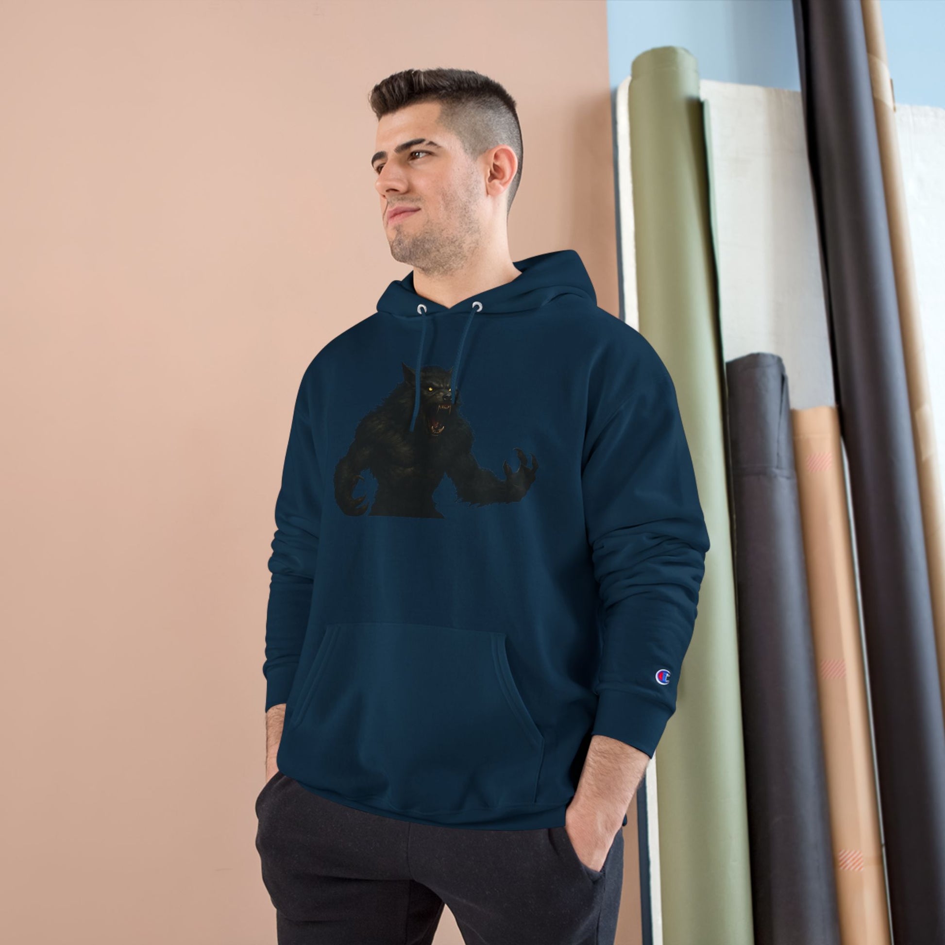 Werewolf Champion Hoodie - Edgy Graphic Sweatshirt for Gamers, Perfect for Gifts, Casual Wear, Fall Fashion, Anime Lovers - TRV
