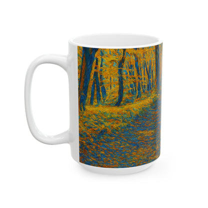 Ceramic Mug - Autumn Forest, Cozy Drinks, Hot Beverages, Nature Lovers Gift, Fall Decor - TRV