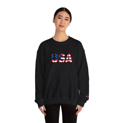 USA Flag Unisex Crewneck Sweatshirt, Cozy Apparel, Casual Wear, Independence Day Gift, Americana Style