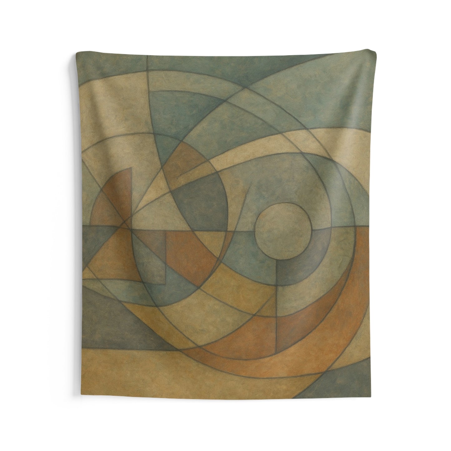 Abstract Geometric Tapestry — Earth Tone Modern Wall Art