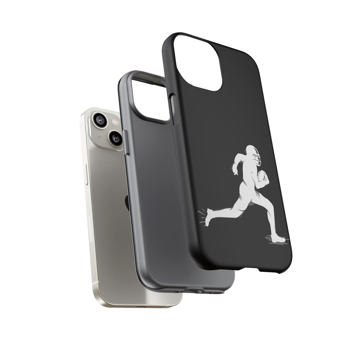 Football Player Phone Case, Tough Cases, Sports Phone Cover, Gift for Athletes, iPhone & Samsung Accessories, Running Player Design - TRV