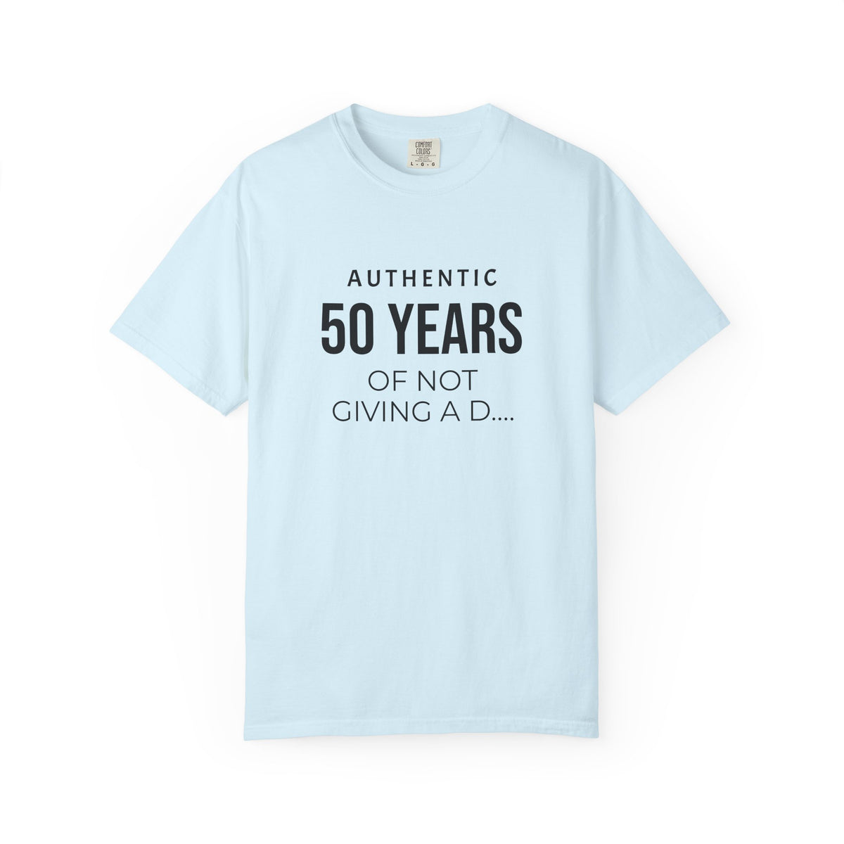Custom garment-dyed T-shirt from Printify, showcasing a plain, soft-colored cotton tee ready for personalized design.