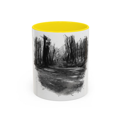 Moody Abstract Forest Coffee Mug | Unique Gift for Nature Lovers, Cozy Home Decor, Perfect for Coffee, Tea, and Hot Chocolate - TRV