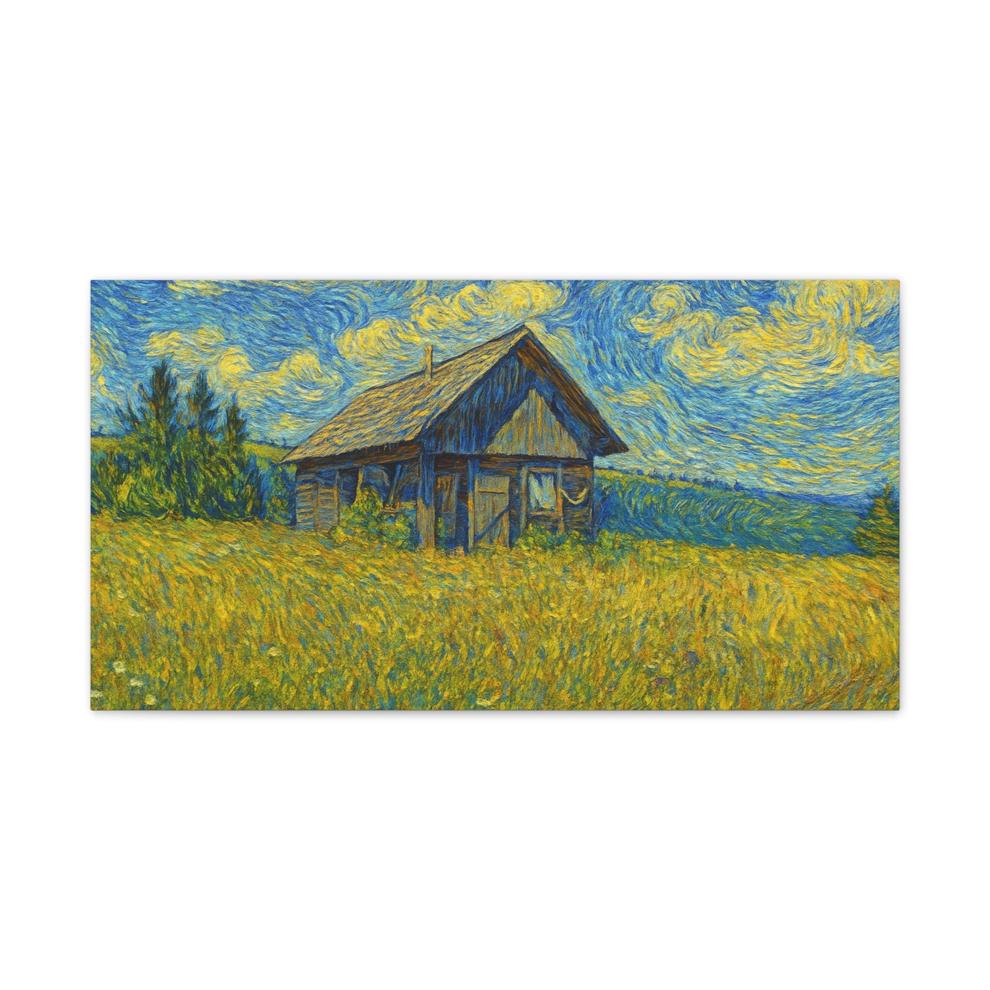 Starry Field Barn Canvas Print