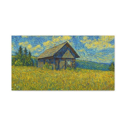 Starry Field Barn Canvas Print