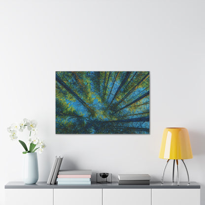 Canvas Wall Art, Forest Perspective Print, Nature Decor, Home & Office Art, Rustic Wall Hanging, Tree Art for Nature Lovers - TRV