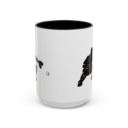 Baseball Catcher Coffee Mug, Sports Gift for Coaches, Black Accent Mug for Fans, Perfect for Birthdays & Celebrations, Unique Cup - TRV