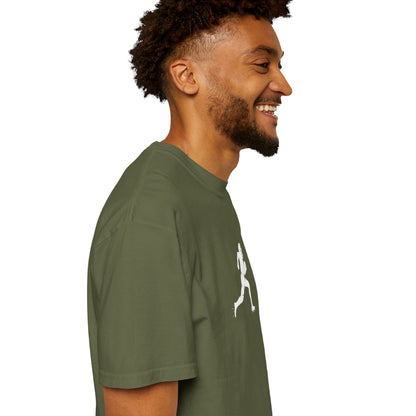 Sporty Unisex Garment-Dyed T-Shirt with Football Player Graphic, Activewear, Casual Wear, Gift for Runners, Fitness Apparel, Everyday Style