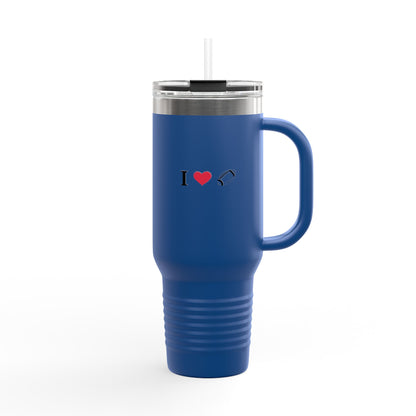 I Love Football Insulated Travel Mug, 40oz - Perfect For Writers, Students, Teachers | Funny Gift | Travel Coffee Mug | Stylish Tumbler | [...] - TRV