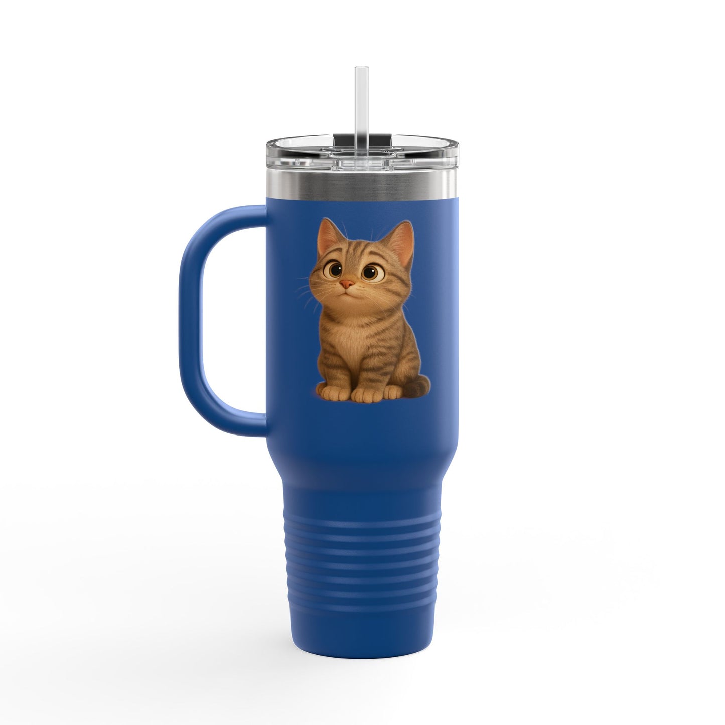 Cute Cat Insulated Travel Mug, 40oz | Perfect Pet Lover Gift | BPA-Free Drinkware, Cozy Coffee Companion, Cat-Themed Hydration