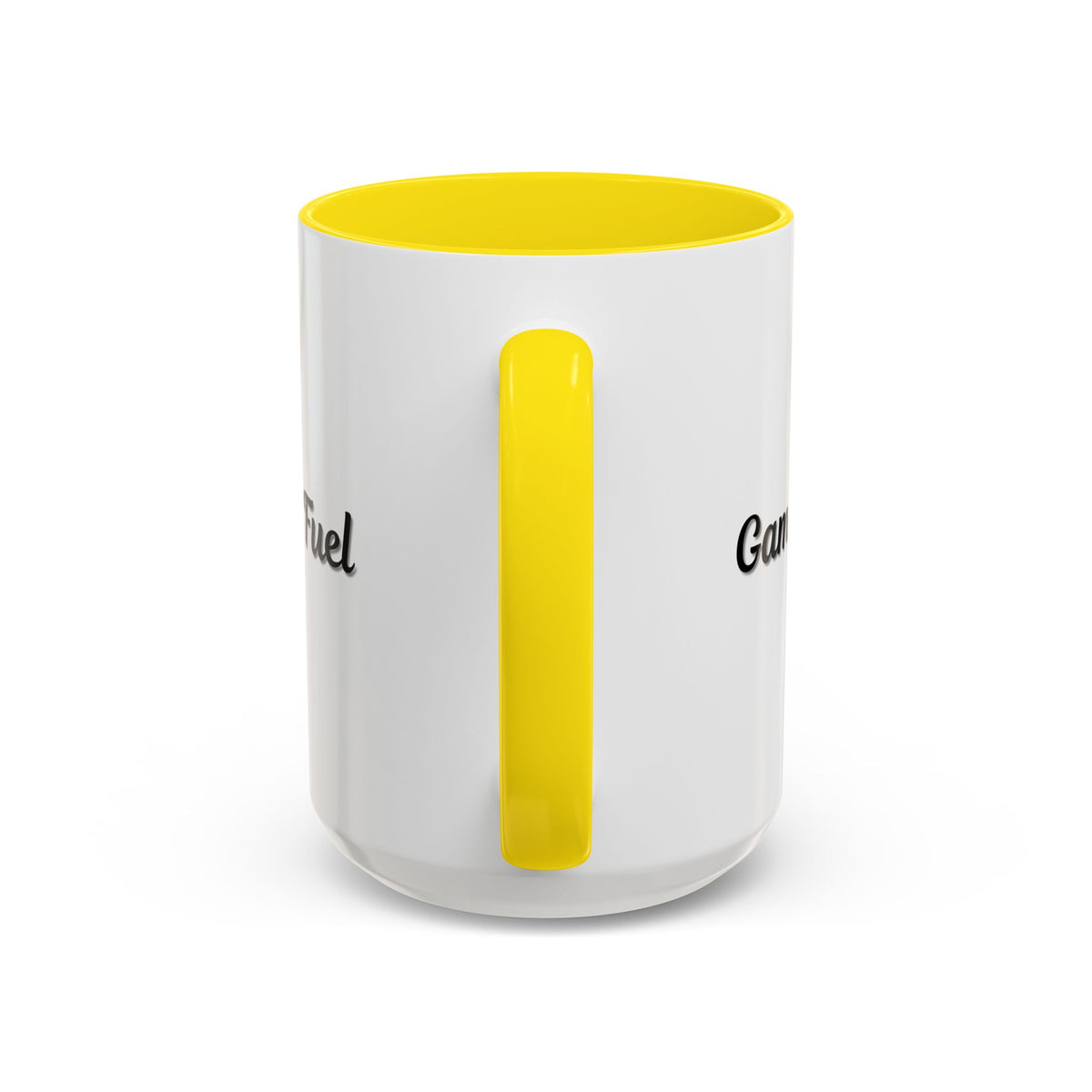 Printify Gamer Fuel coffee mug with accent design, 11oz or 15oz ceramic mug featuring bold gamer-themed artwork.