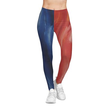 Women's casual leggings with colorful all-over print from Printify, featuring vibrant patterns and comfortable fit.