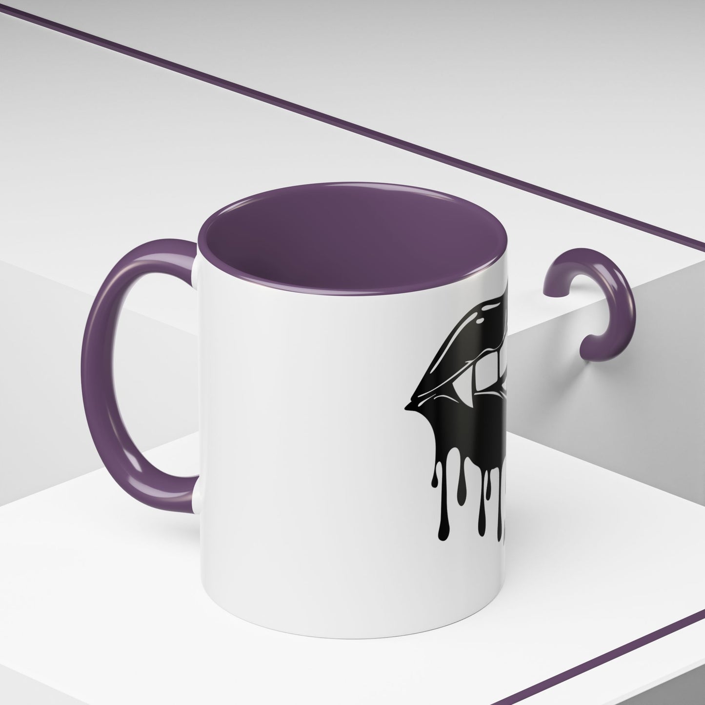 Vampire Lip Accent Coffee Mug - 11oz & 15oz - Unique Halloween Gift - TRV