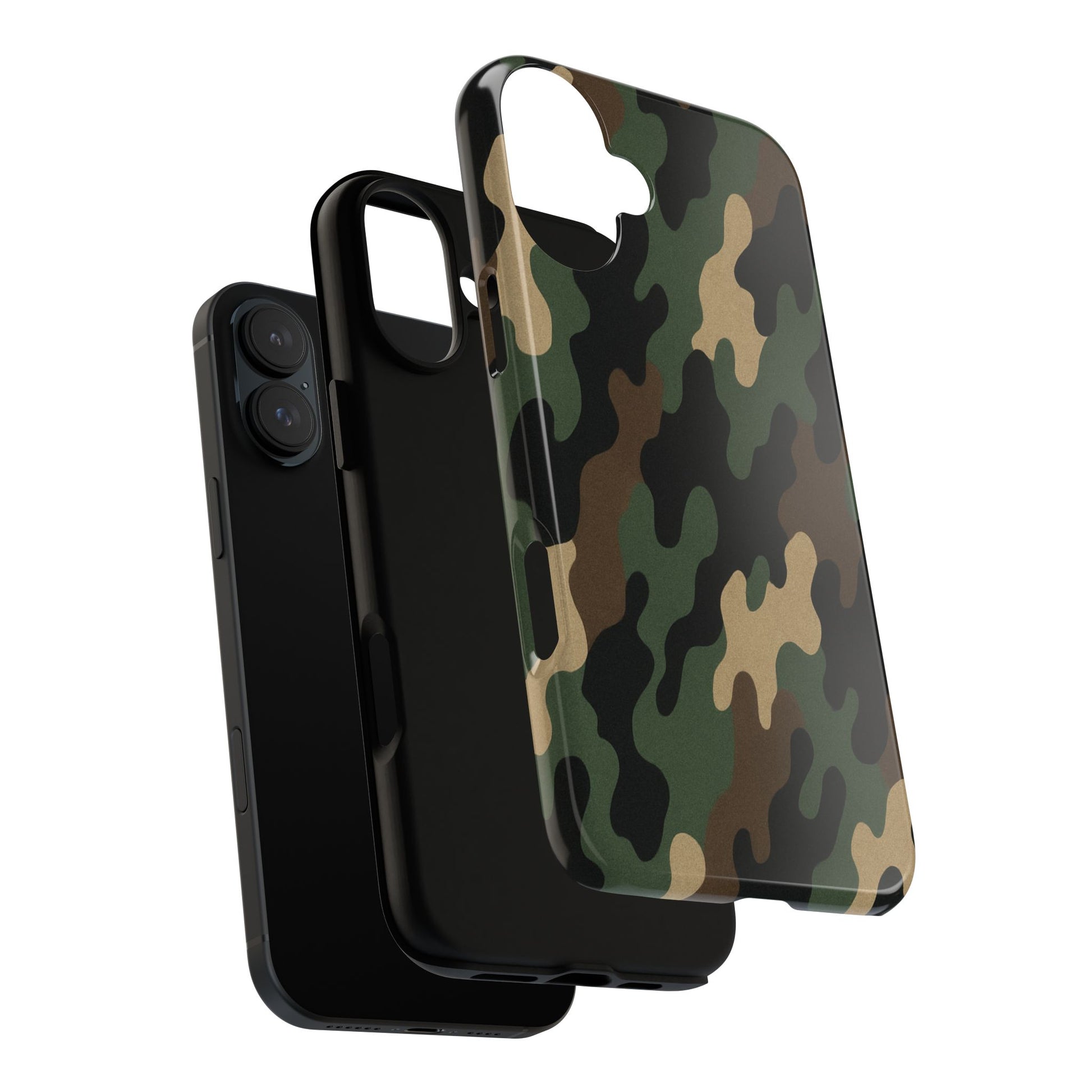 Camouflage tough phone case by Printify featuring rugged camo design and durable protection for smartphones.