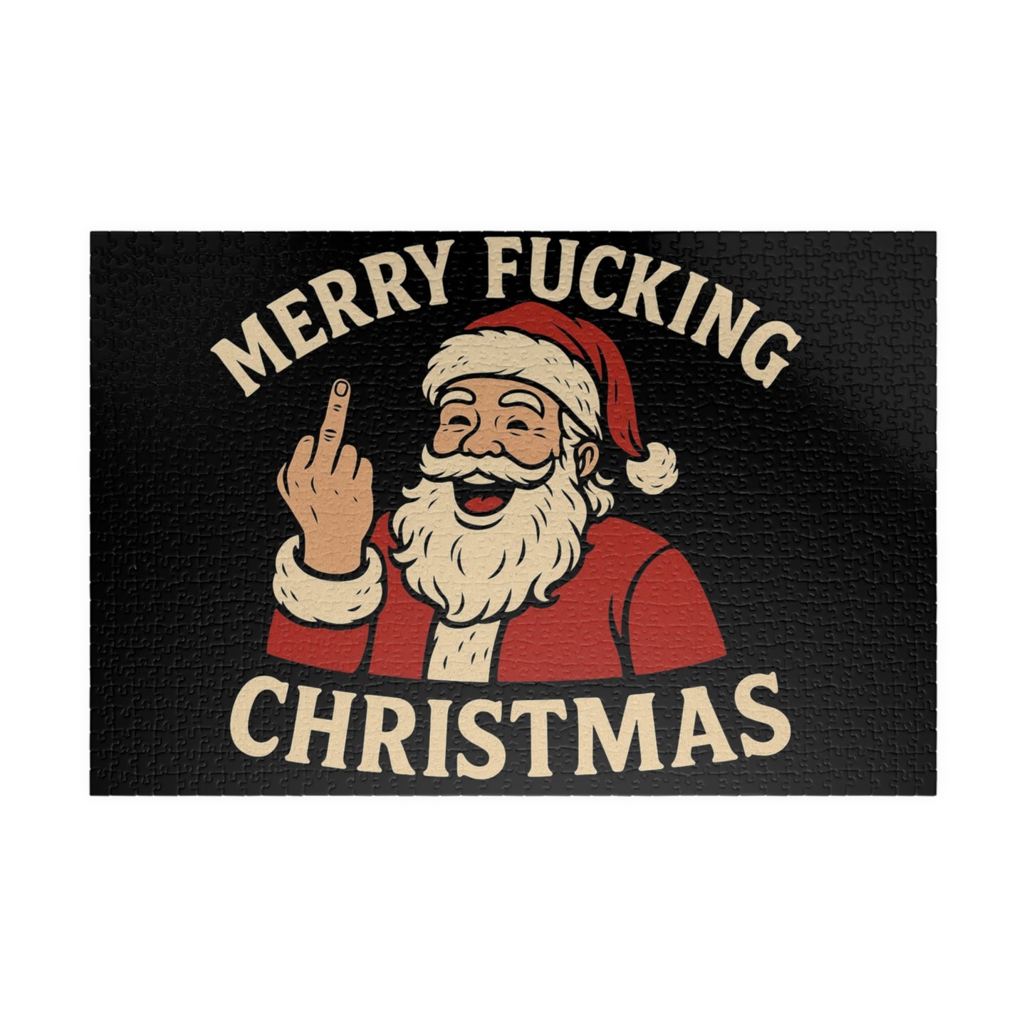 Merry Fucking Christmas Puzzle — Funny Santa Holiday Jigsaw (110–1014 pcs)