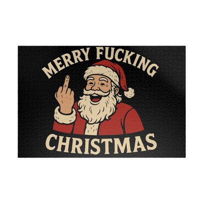 Merry Fucking Christmas Puzzle — Funny Santa Holiday Jigsaw (110–1014 pcs)
