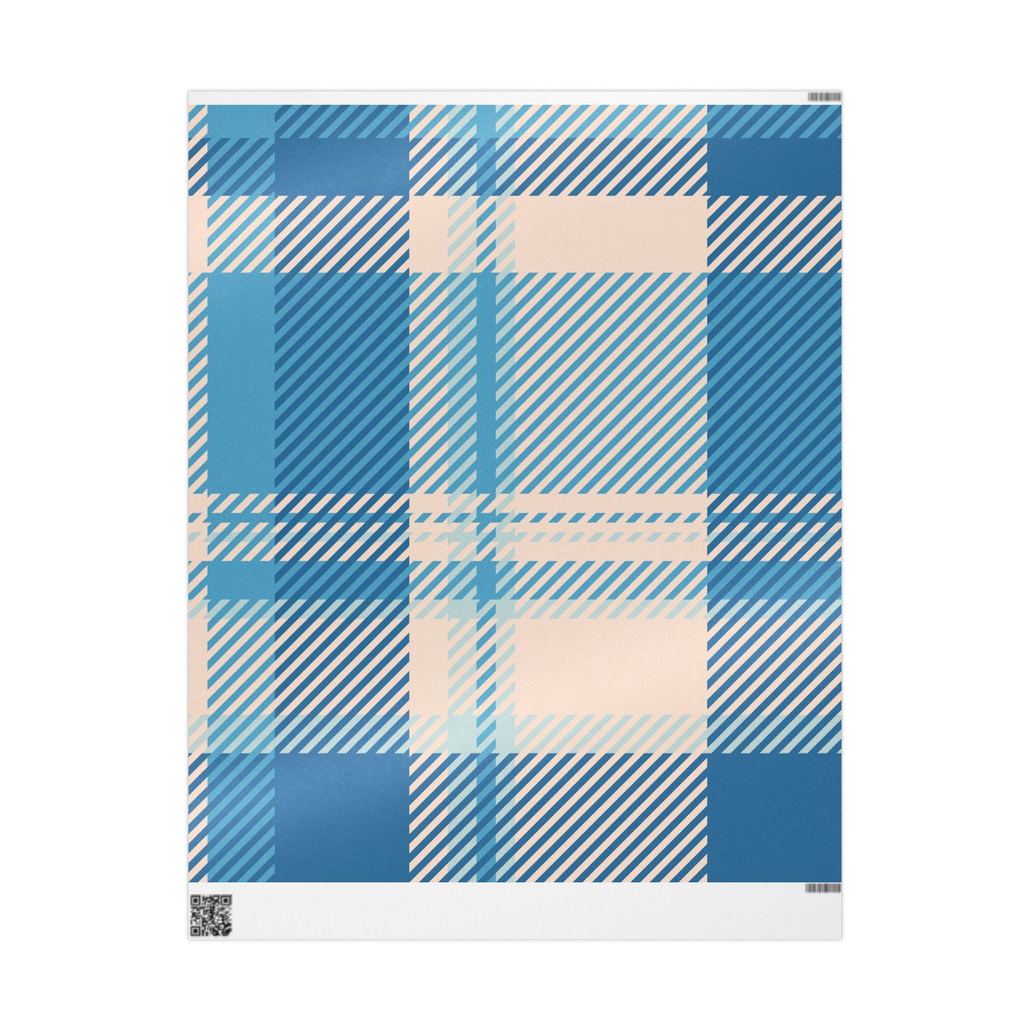 Blue Plaid Wrapping Paper Roll – Classic Plaid Gift Wrap for Birthdays & Holidays