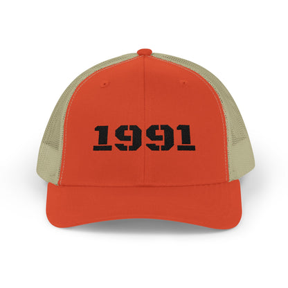 Vintage 1991 Snapback Trucker Cap, Retro Hat, Unisex Baseball Cap, Gift for Birth Year 1991, Casual Style Headwear - TRV