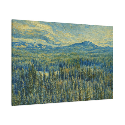 Scenic Landscape Canvas Print, Rustic Home Decor, Wall Art for Nature Lovers, Gift for Art Enthusiasts, Serene Forest Artwork - TRV