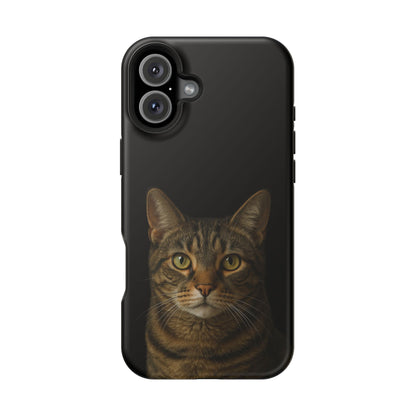 Magnetic Impact-Resistant Phone Case — Realistic Tabby Cat Portrait