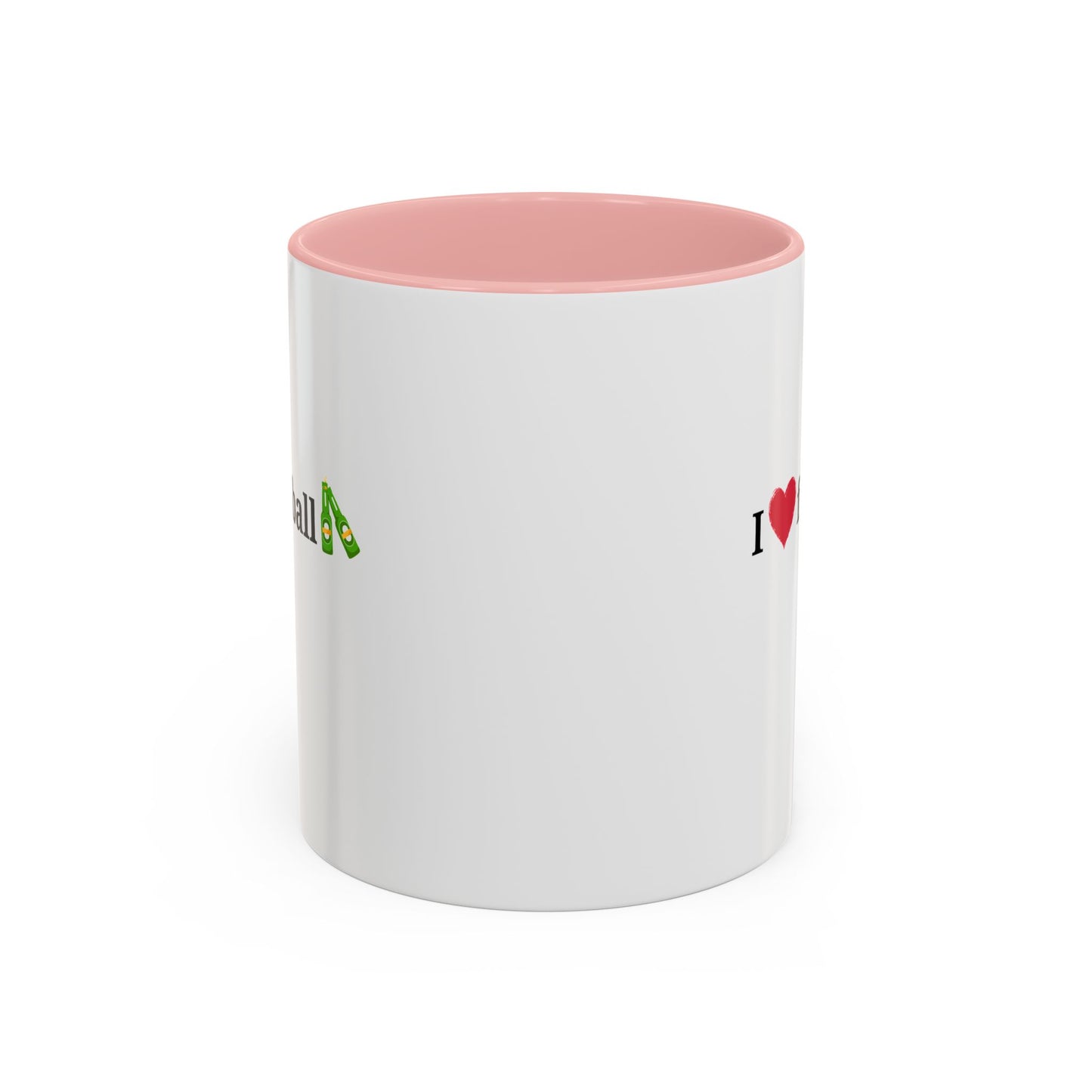 I Love Football Accent Coffee Mug, Perfect Gift for Sports Lovers, Football Enthusiasts, Unique Mug for Game Days, Home or Office Decor - TRV