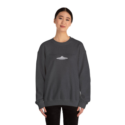 Relaxing UFO Driving Sweatshirt, Funny Gift for UFO Lovers, Unisex Crewneck Pullover, Casual Wear, Space Enthusiast Apparel