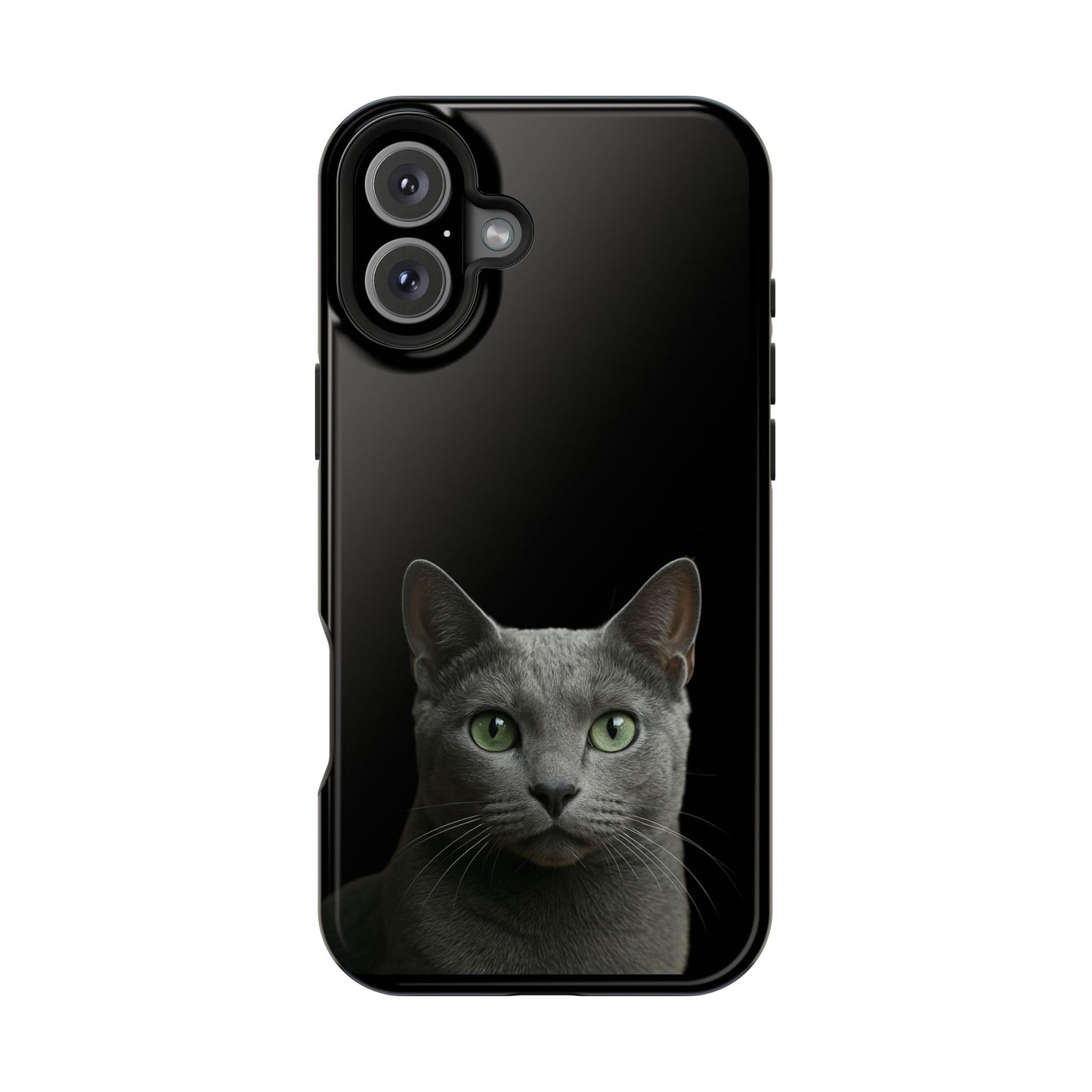 Russian Blue Cat Phone Case — Magnetic Impact-Resistant iPhone Cover