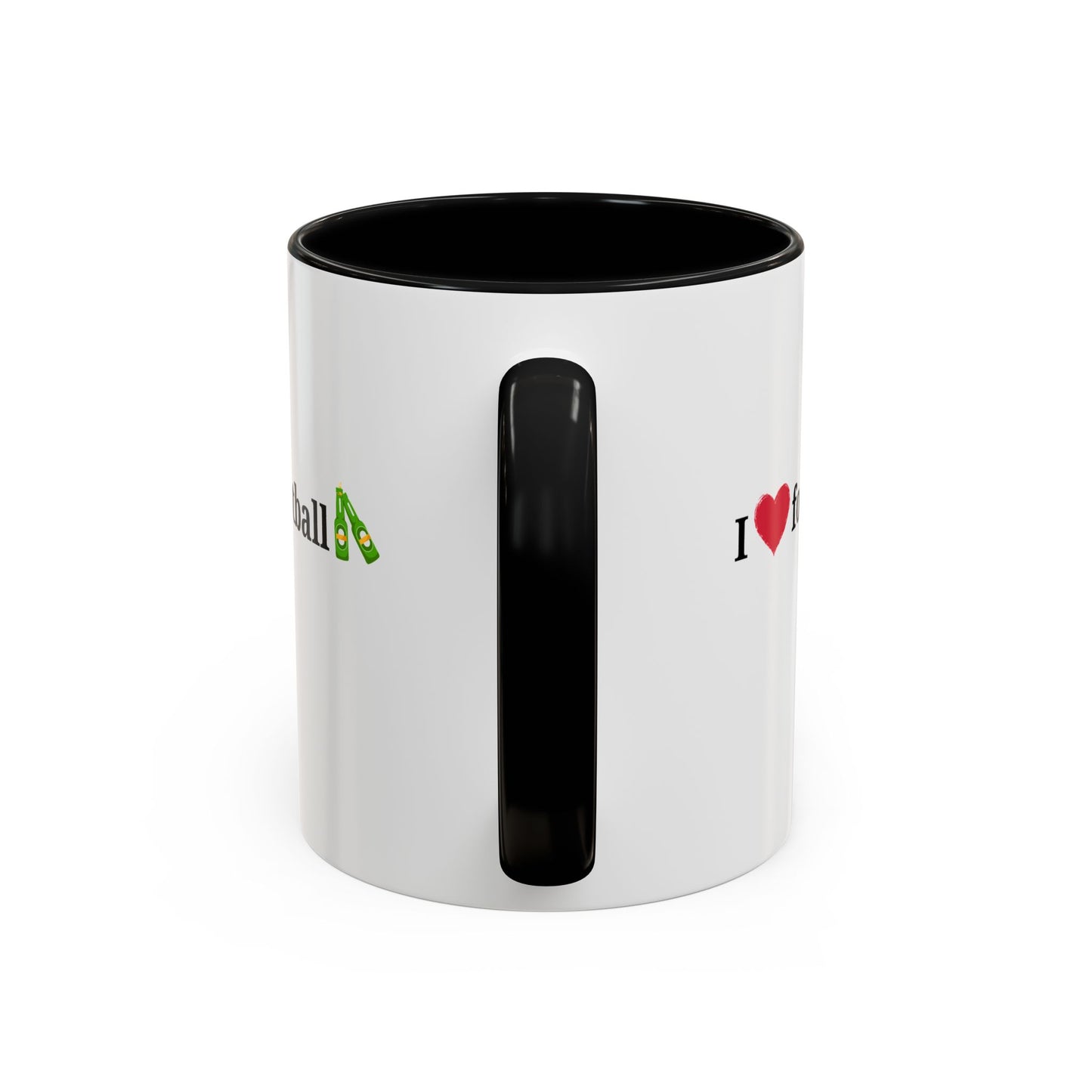 I Love Football Accent Coffee Mug, Perfect Gift for Sports Lovers, Football Enthusiasts, Unique Mug for Game Days, Home or Office Decor - TRV