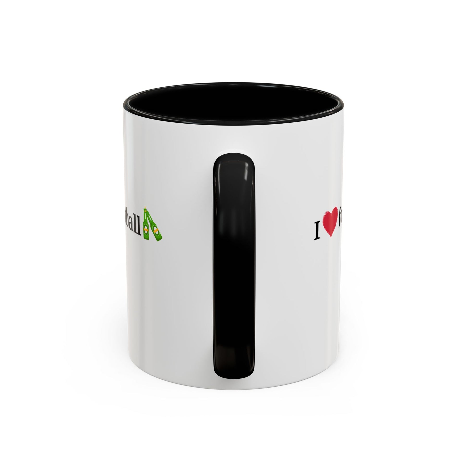 I Love Football Accent Coffee Mug, Perfect Gift for Sports Lovers, Football Enthusiasts, Unique Mug for Game Days, Home or Office Decor - TRV