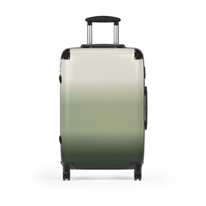 Gradient Green Carry-On Suitcase — Ombre Travel Luggage