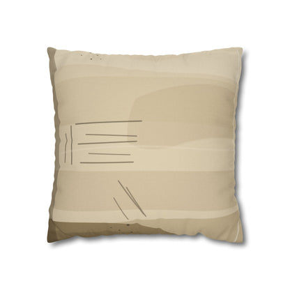 Neutral Abstract Brushstroke Pillowcase | Square Decorative Pillowcase - TRV